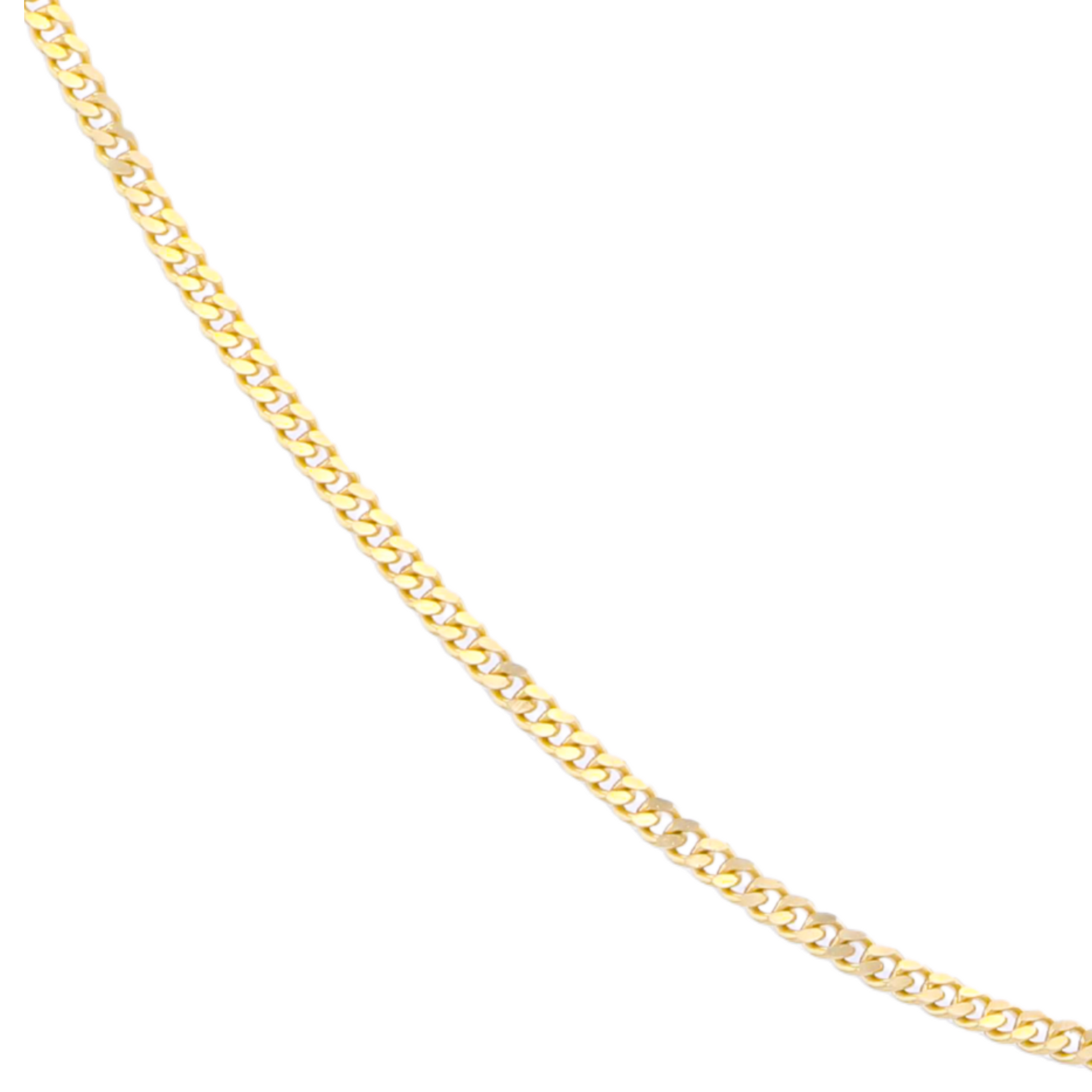 Gold chain on a white background