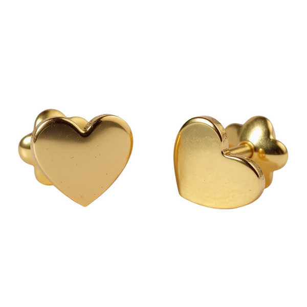 Girls Heart Stud Earrings